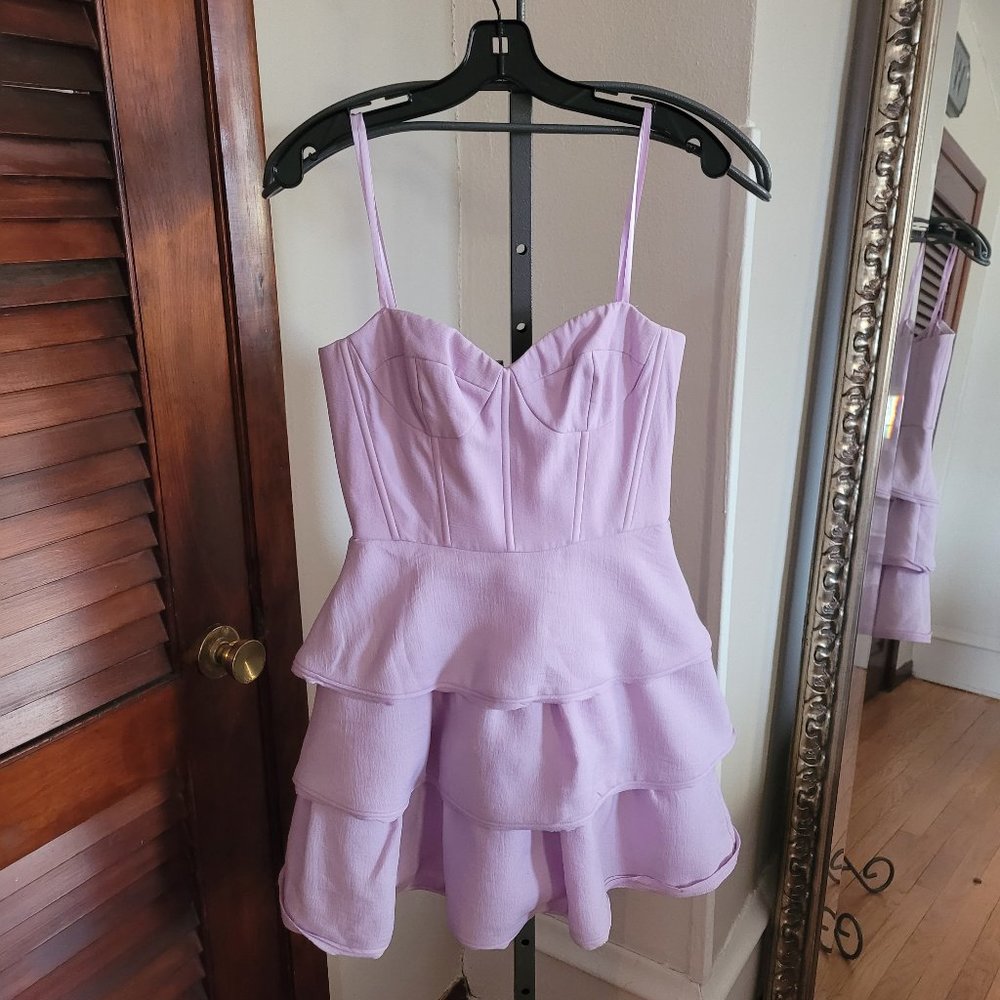BCBG Strapless Lavender Dress